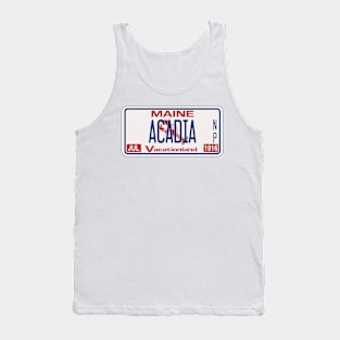 Acadia National Park license plate Tank Top